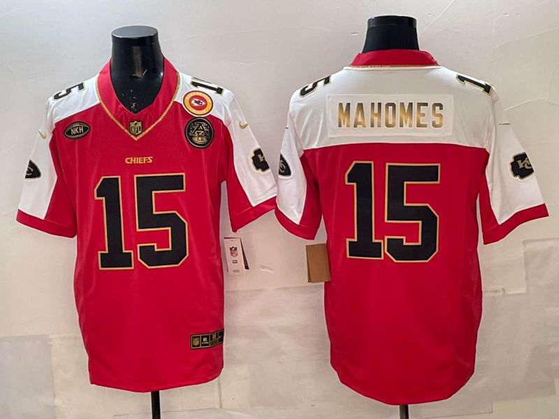Men 2025 Nike Kansas City Chiefs #15 Mahomes Red 3th generation Limited NFL Jersey 044->kansas city chiefs->NFL Jersey